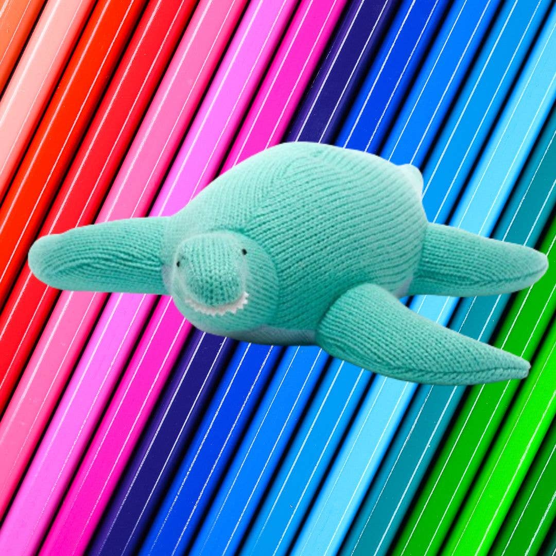 Best Years Ltd – wholesale Stuffed/plush toy – Kids & baby – Knitted Plesiosaurus Dinosaur Soft Toy Teddy in Ice Blue3