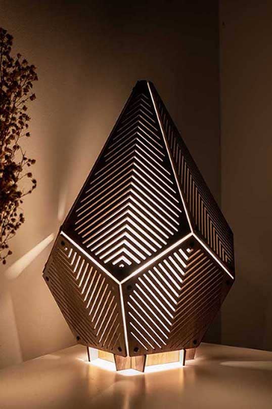 PAPERCRAFT WORLD - Wholesale DIY Craft Kit - SINAR Linez 3D Papercraft Table Lamp6