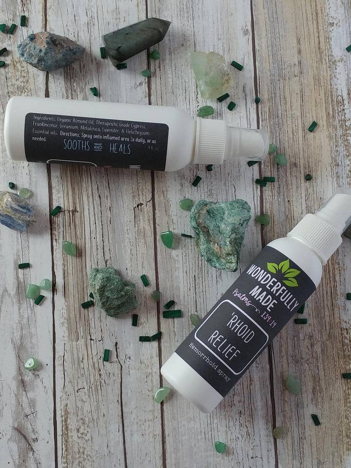 Rhoid Relief Hemorrhoid Spray for wholesale by Wonderfully Made .love