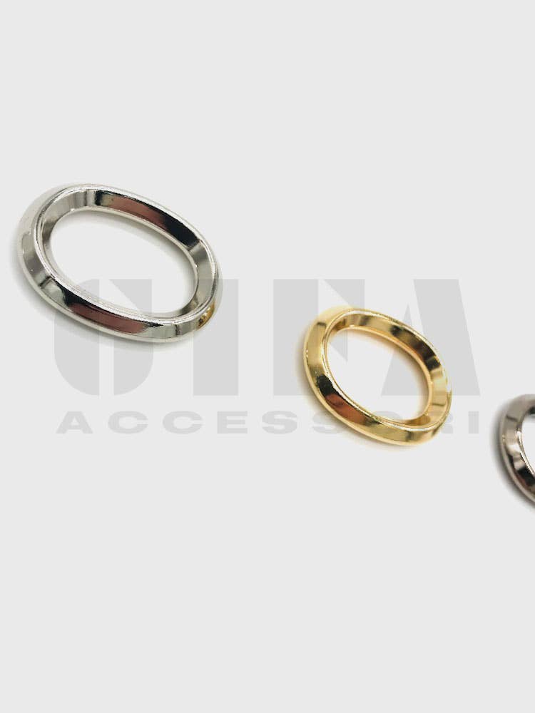 Gifa Accessori - Wholesale Band/Stacked Ring - Oval rings in square wire zamak 2.5 cm1