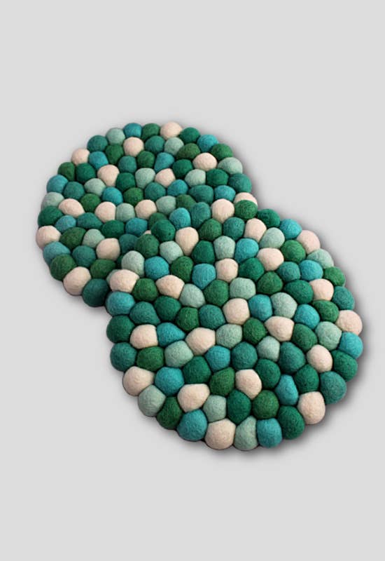 Ganesh Himal Trading - Wholesale Trivet - Round Felt Ball Trivet3