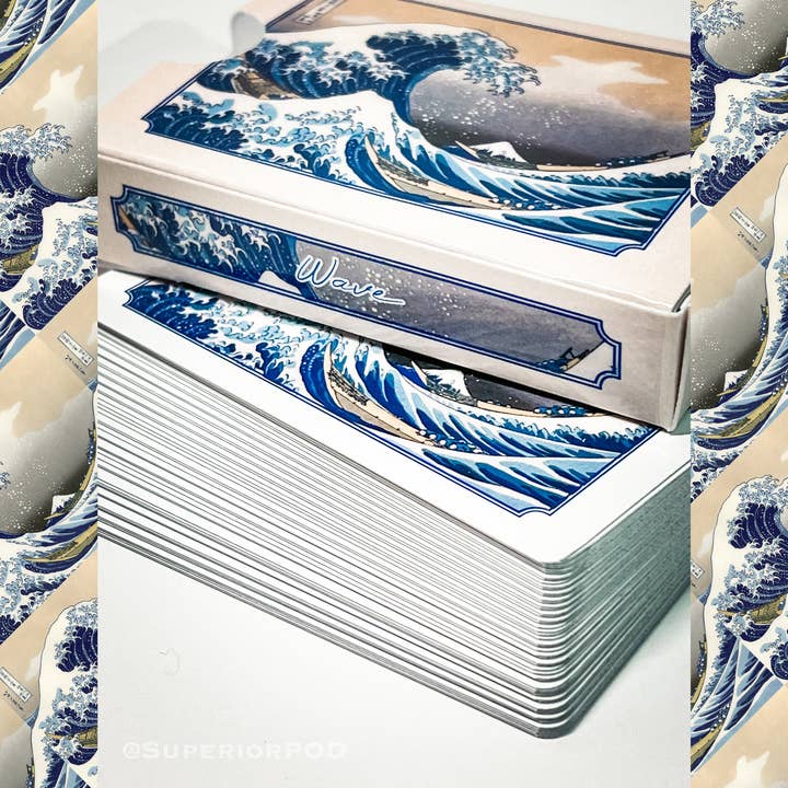 Superior Print on Demand - Wholesale Playing Cards - The Great WAVE Japanese Playing Cards, The Wave Card Deck