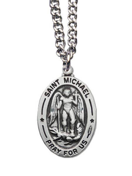 St. Michael Sterling Silver Medal for wholesale by H.J. SHERMAN COMPANY, INC.