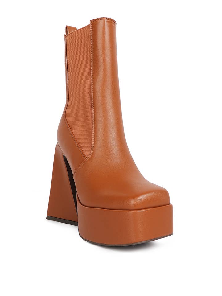 Rag Company - Wholesale Chelsea Boots - Women's - Frosty High Platform Block Heeled Chelsea Boot5