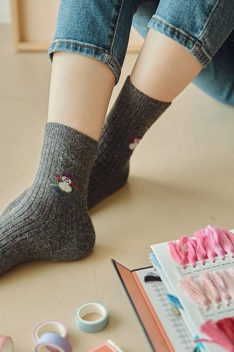  MERRY Women's Christmas Wool Blend Crew Socks for wholesale on Faire11