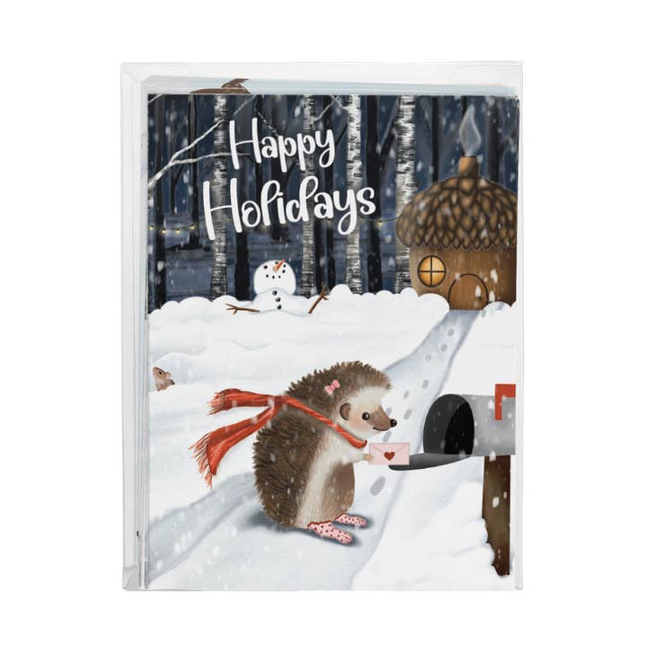 Hedgehog Joy Holiday SKU KT80943 for wholesale by Tree-Free Greetings