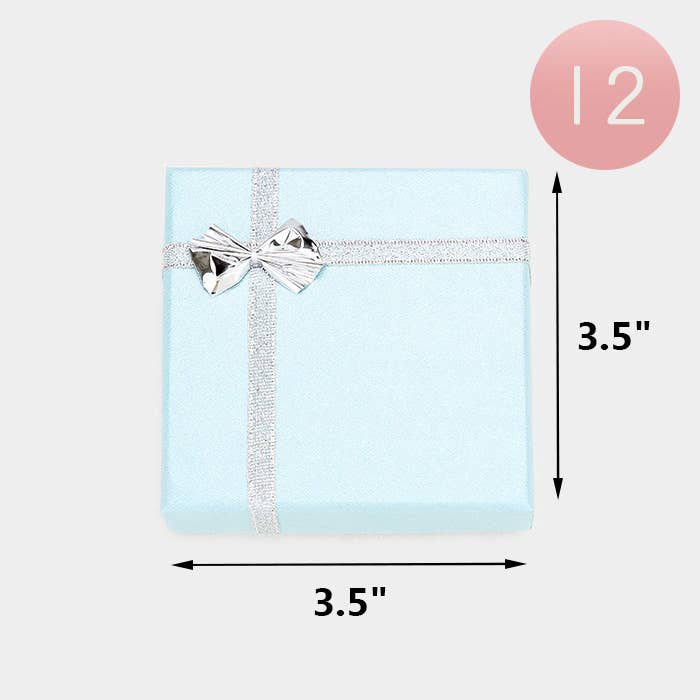 Sensibling Corp. - Wholesale Gift Box - 12PCS - Simple Bow Deco Square Gift Boxes0