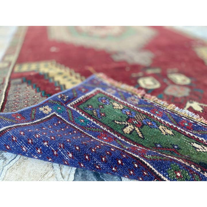 Oushak Rugs - Wholesale Area Rug - Vintage Turkish Handmade Wool Geometric Rug10