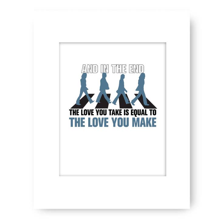 Song Lyrics Art – Impressão artística por atacado – The End by the Beatles - Canção Letra Música Poster Impressão artística1