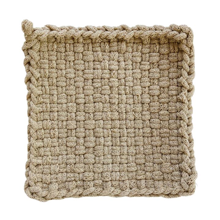 A Handmade House - Wholesale Oven mitt/pot holder - Solid Flax Potholder0