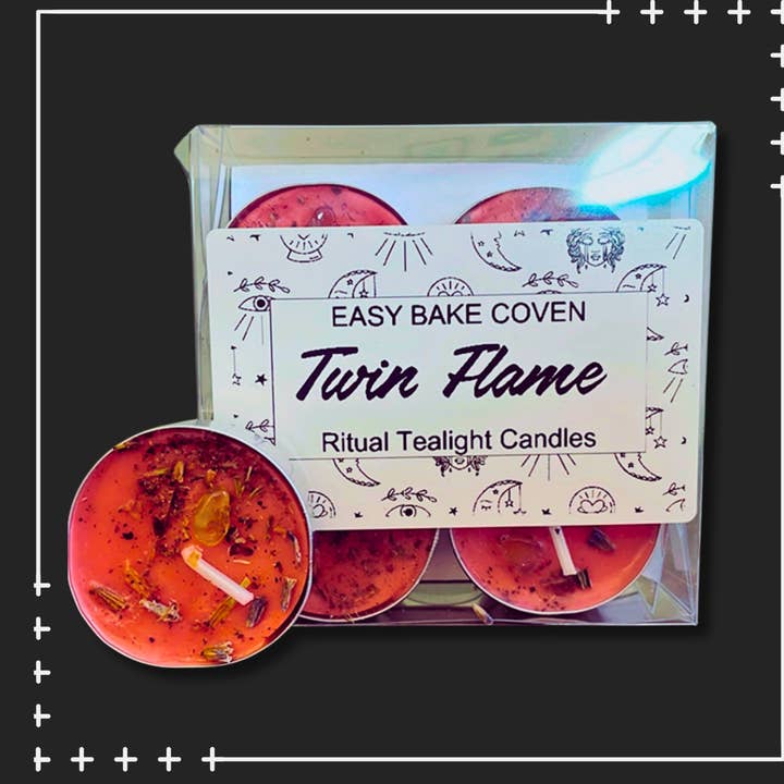 Velas de té de llamas gemelas con aceites y cornalina para el amor para venta al por mayor de Easy Bake Coven