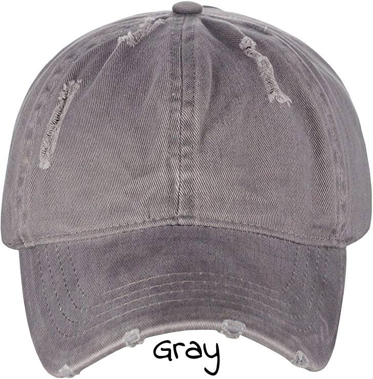 Treasure Bank - Wholesale Ponytail Cap - Women's - PONYFLO Distressed Cotton Ponytail Cap4