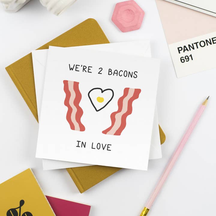 CoolSource Cards – wholesale Love card – Bacon - 2 in Love | Greetings Card | Birthday Card6