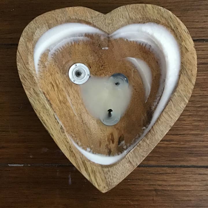 North Country Candle - Wholesale Jar/Filled Candle - Sweetheart Dough Bowl Candles - Mango Wood3