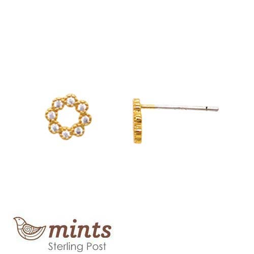 Fabienne - Wholesale Stud/post earrings - SML CUBIC OPEN FLOWER POST ER PACK1