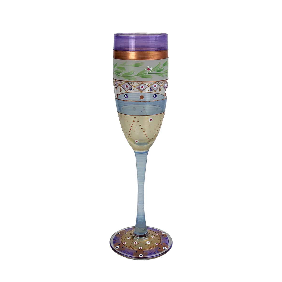 Golden Hill Studio - Vente Flûtes de champagne - Verres à champagne guirlande mosaïque marocaine0