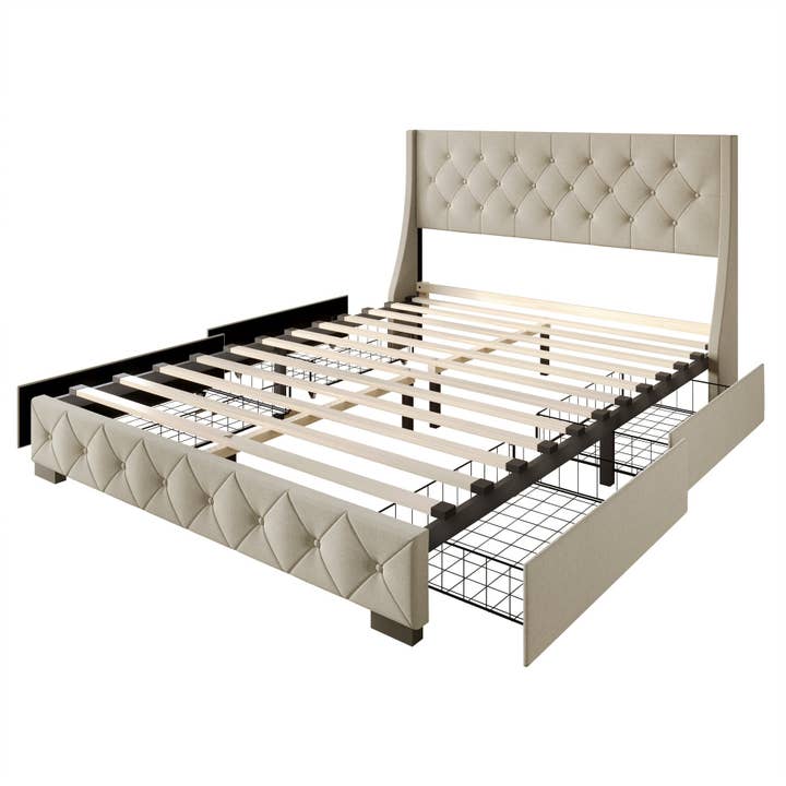 Home Design - Wholesale Bed - Olympia Tufted Upholstered Storage Platform Bed7