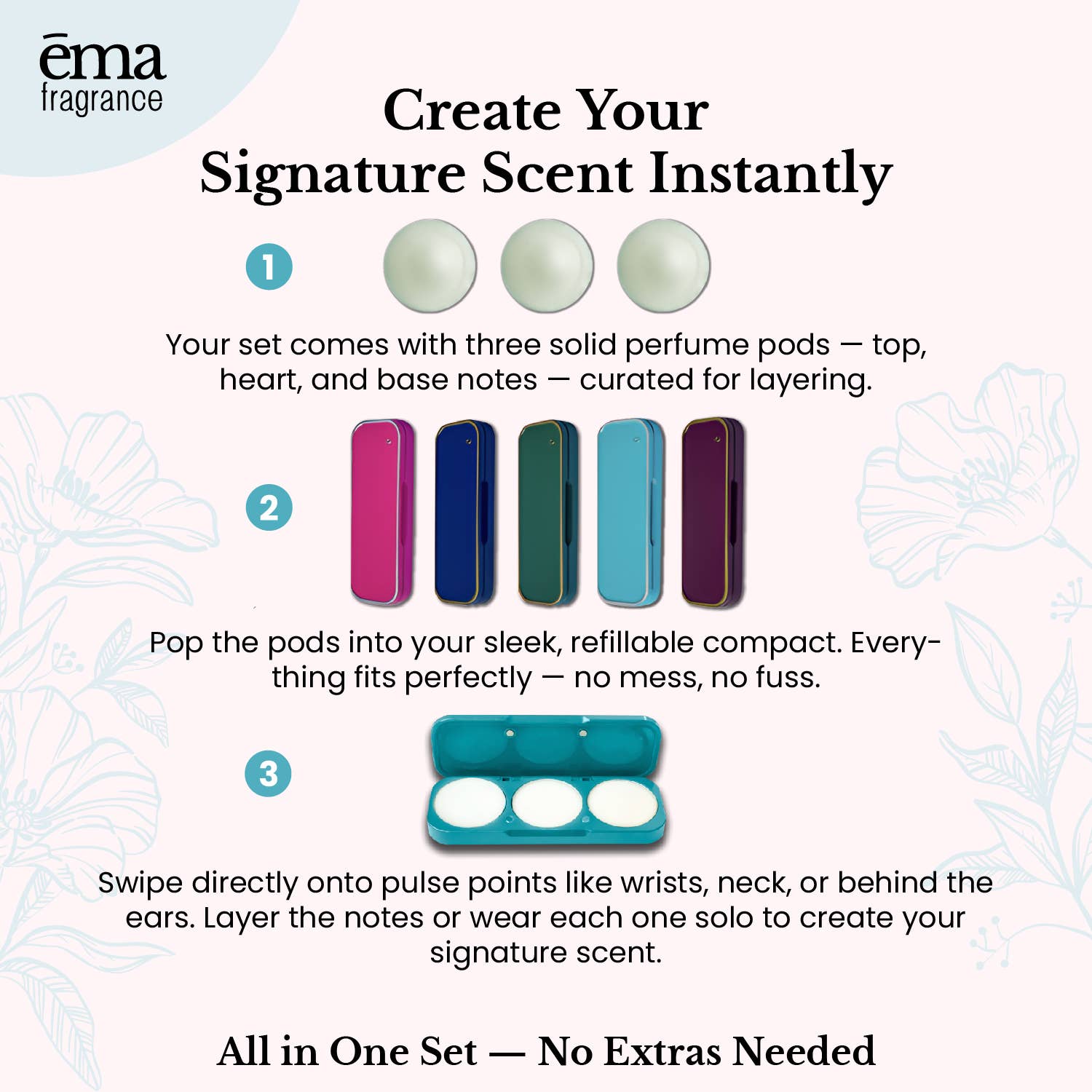 ēma fragrance - Wholesale Solid Perfume - ēma Rose Solid Fragrance Pod – Customizable Perfume Gift3