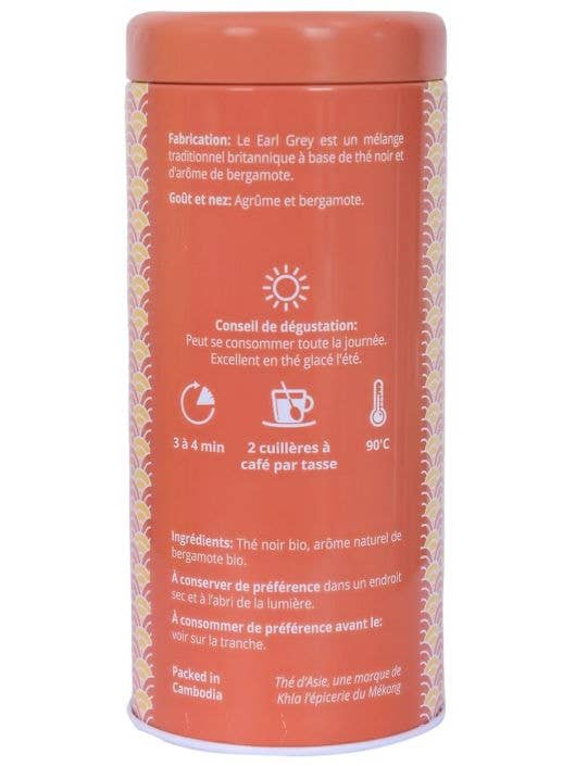 Black tea - Earl Grey - Organic - in bulk - 90g for wholesale by Khla - L'épicerie du Mékong