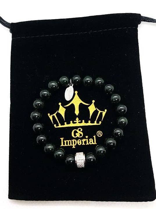 GS Collection® Damarmband med gröna sandstenspärlor för wholesale av GS Imperial®