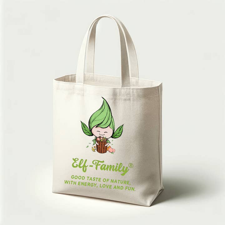 Stilvoll Unterwegs: Elf-Family Logo-Verzierte Einzel-Schulter Canvas-Tasche for wholesale by Missathome GmbH