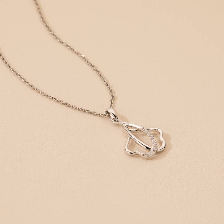Peliani - Wholesale Pendant/Charm Necklace - Sterling Silver Linked Hearts Pendant Hypoallergenic2