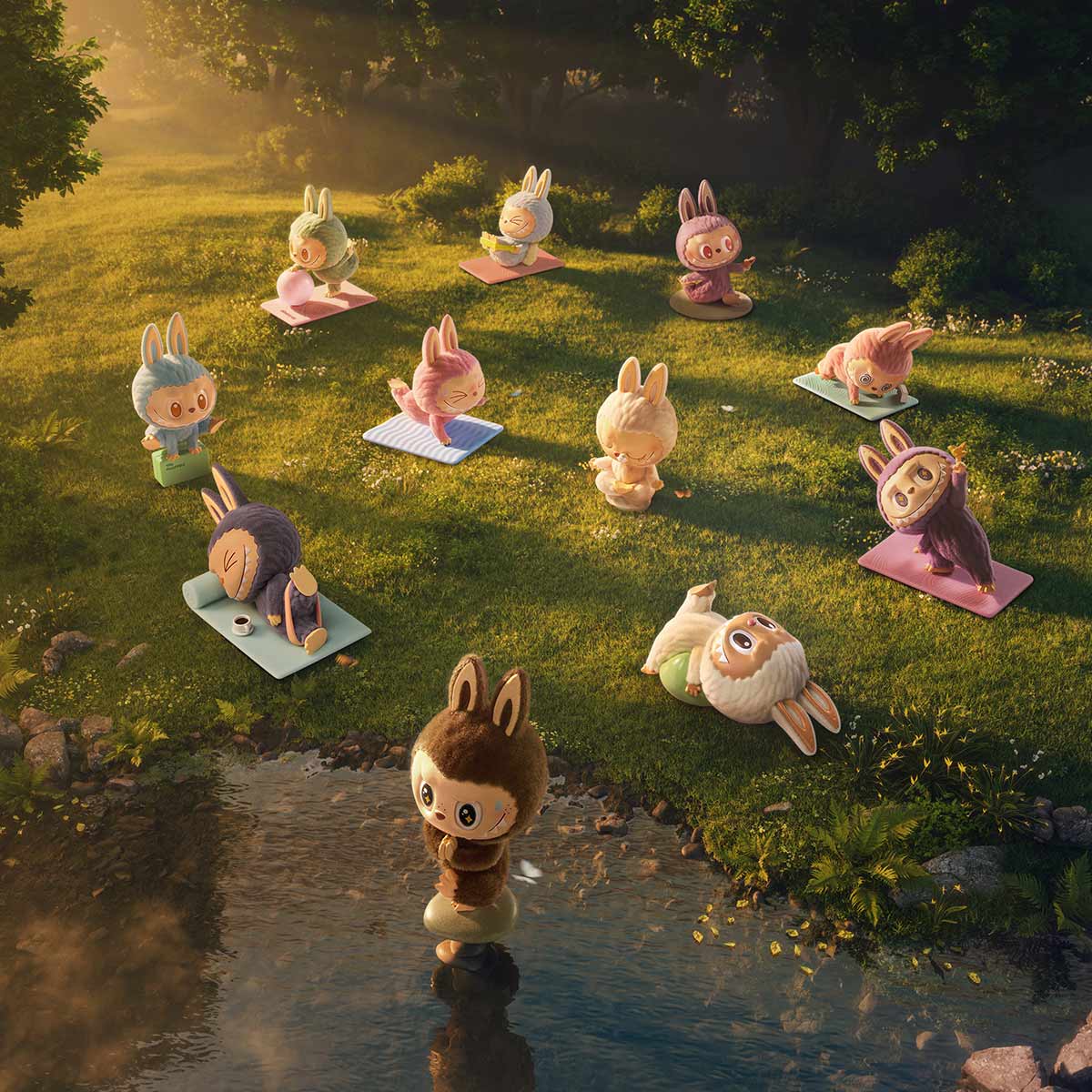 Otaku Collectives LLC - Wholesale Figurine Toy - Kids - [Pop Mart] Official THE MONSTERS Lazy Yoga Series Figure2