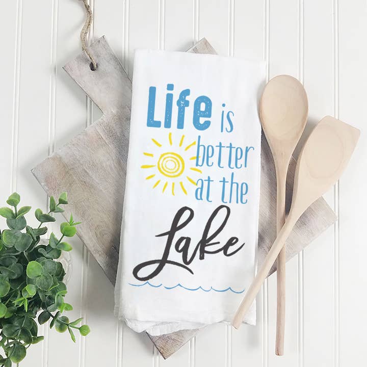 Life Is Better at the Lake | Towel for wholesale by Pinetree Innovations