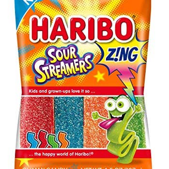 Shop The King - Wholesale Gummy - Haribo Gummi Candy, Sour Streamers, 4.5 Ounce