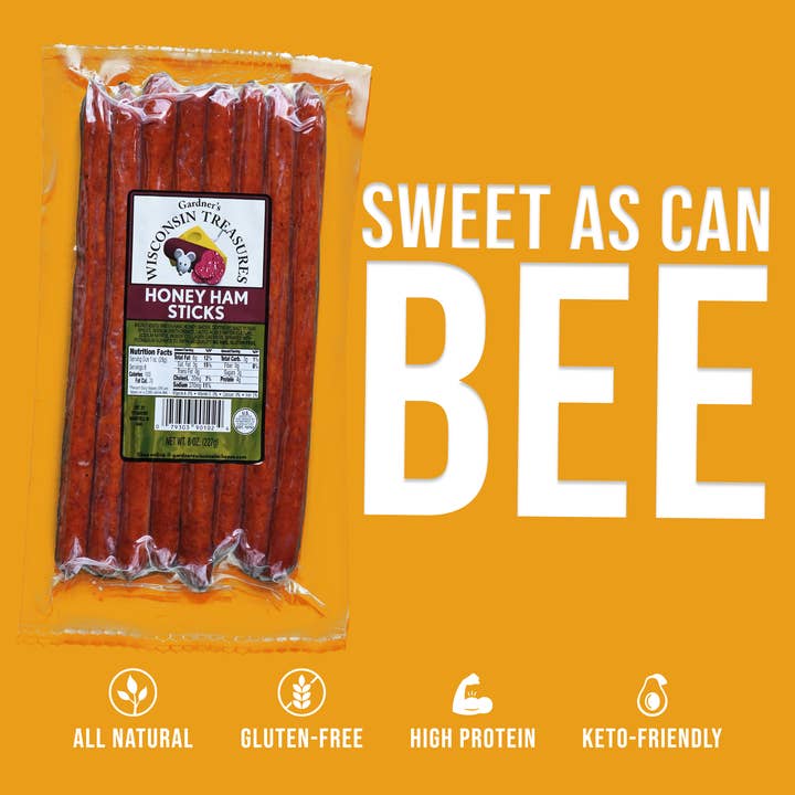 Gardner's Wisconsin Cheese and Sausage - Wholesale Jerky - Honey Ham Snack Sticks