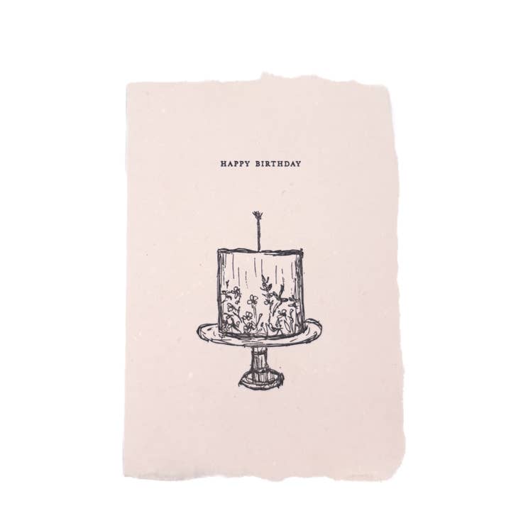 farmette - Wholesale Birthday Card - happy birthday cakeÂ