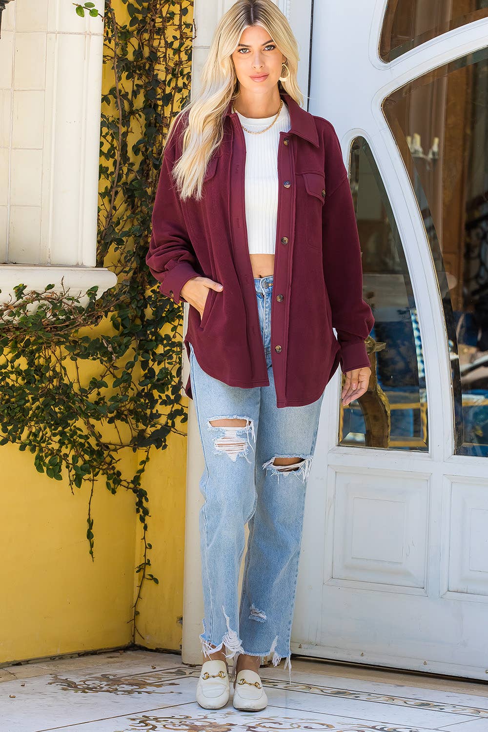 Sweet Lovely by Jen - Wholesale Shirt Jacket/Shacket - Women's - SOFT COZY WASHED SHACKET8