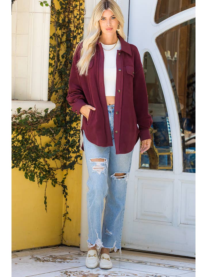 Sweet Lovely by Jen - Wholesale Shirt Jacket/Shacket - Women's - SOFT COZY WASHED SHACKET8