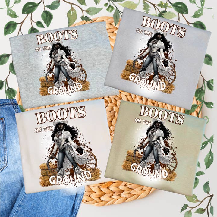 Duck Creations Wholesale - Wholesale Screen Printed T-Shirt - Women's - Boots on the Ground Graphic T-shirt0