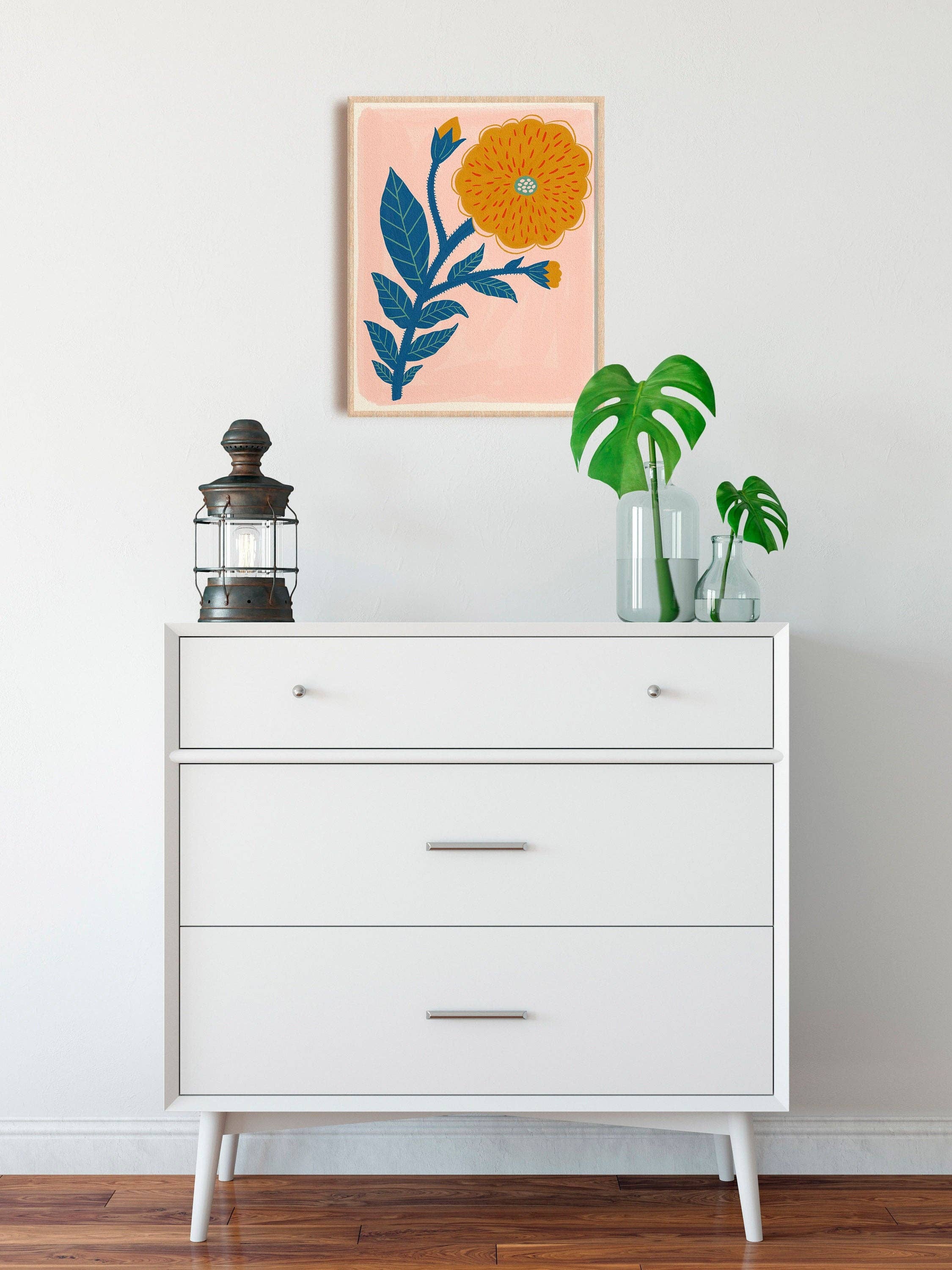 Dream Folk Studio - Wholesale Art Print - Yellow Flower - Art Print2