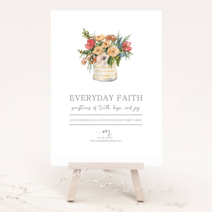 Watercolor Bible Verse Cards – Floral Scripture Set for wholesale by Me and Mary Shop