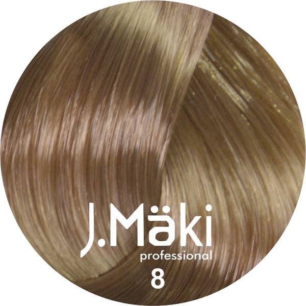 Colore per capelli professionale a basso contenuto di ammoniaca 8 biondo chiaro 60 ml per la vendita all'ingrosso da parte di J.mäki
