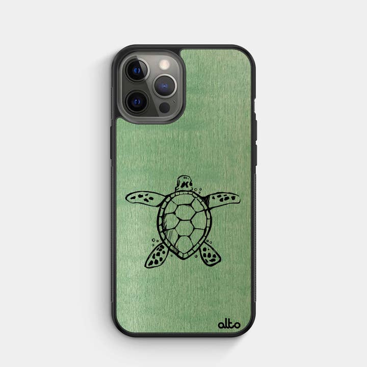 Lime Maple Wood | Capa protetora para iPhone - Sea Turtle Design por atacado de Alto Collective