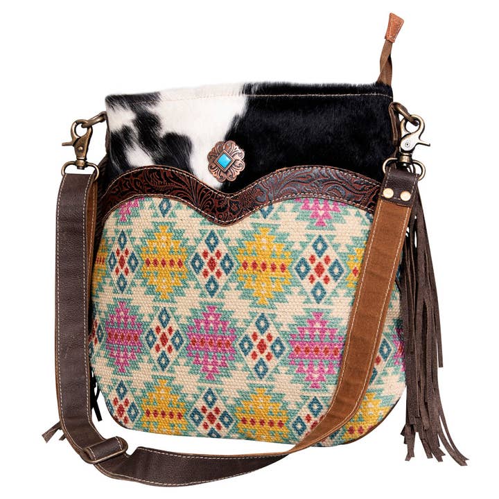 LS Western - Wholesale Crossbody Bag - Women's - KB471 Crossbody Upcycled Canvas Ladies Bag