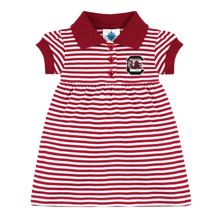 South Carolina Gamecocks Striped Game Day Dress With Bloomer for wholesale by Creative Knitwear