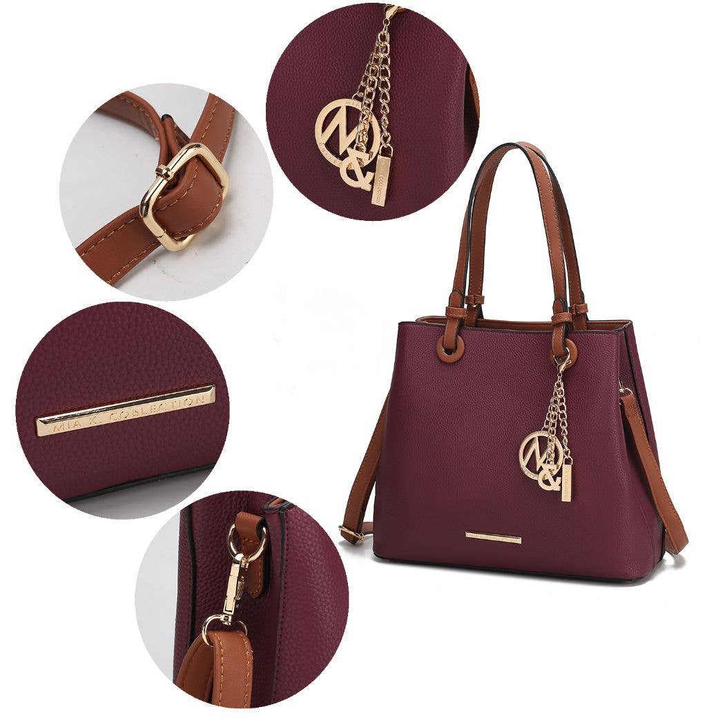 MKF Collection - Vente Tote bag – femme - Sac cabas pour femme en cuir végétalien MKF Kearny avec portefeuille19