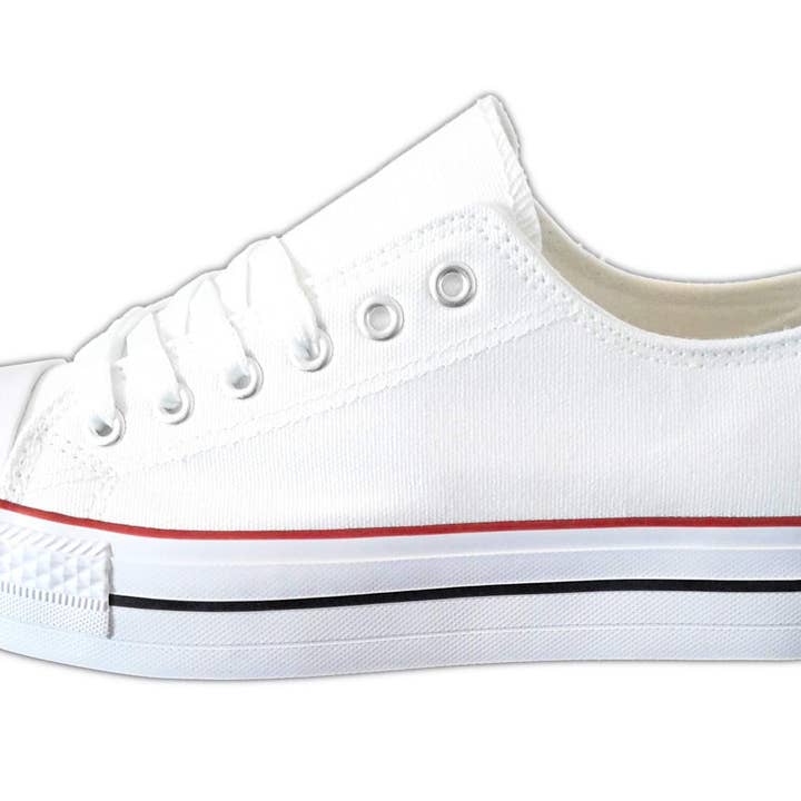 Baskets basses blanches à plateforme 3,5 cm (T.39 · T.40 · T.41) pour la vente par BRANDELIA