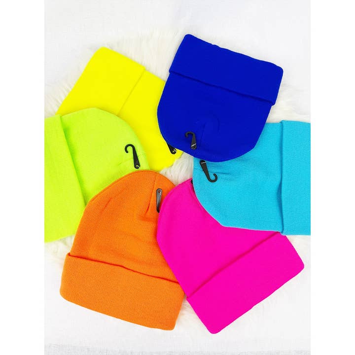Neon Color Classic Double Layered Folded Beanie for wholesale by Love and Repeat