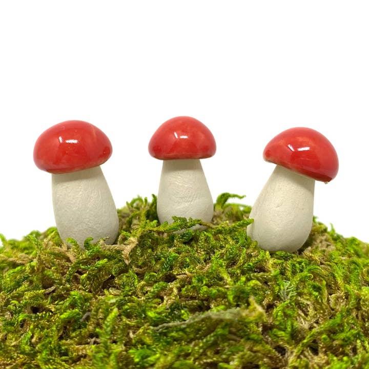 Miniature Ceramic Mushrooms for wholesale by Handpicked Ceramics