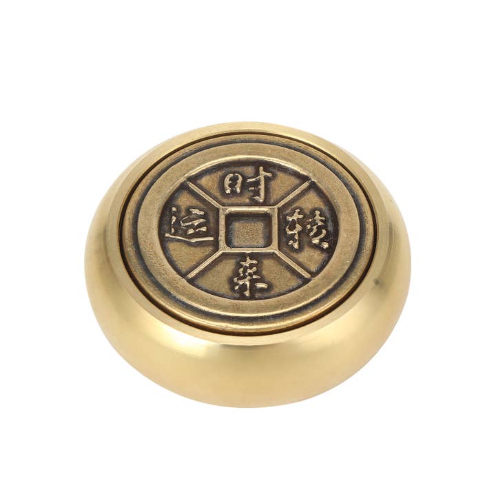 Original Source - Wholesale Decorative Tabletop Object - Brass Coin Spinner