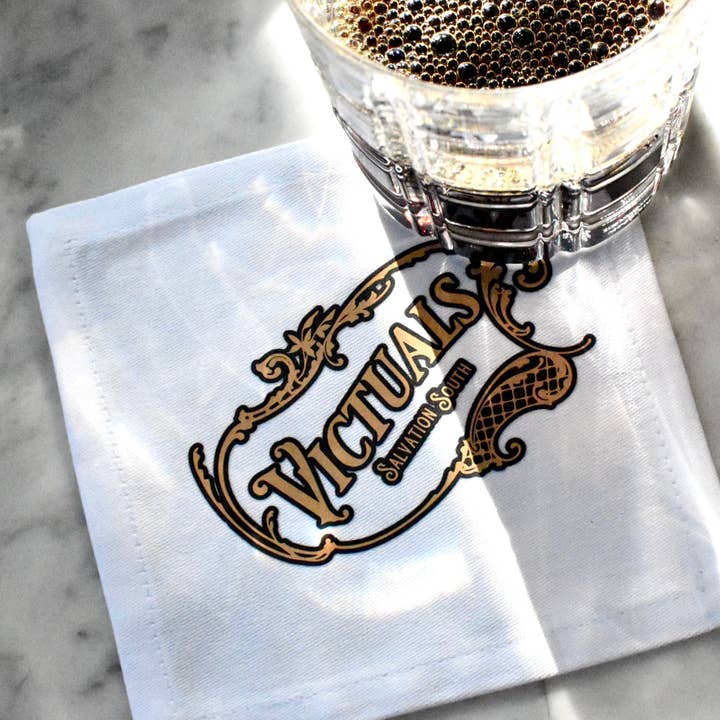 The Victuals Cocktail Napkin for wholesale by Salvation South