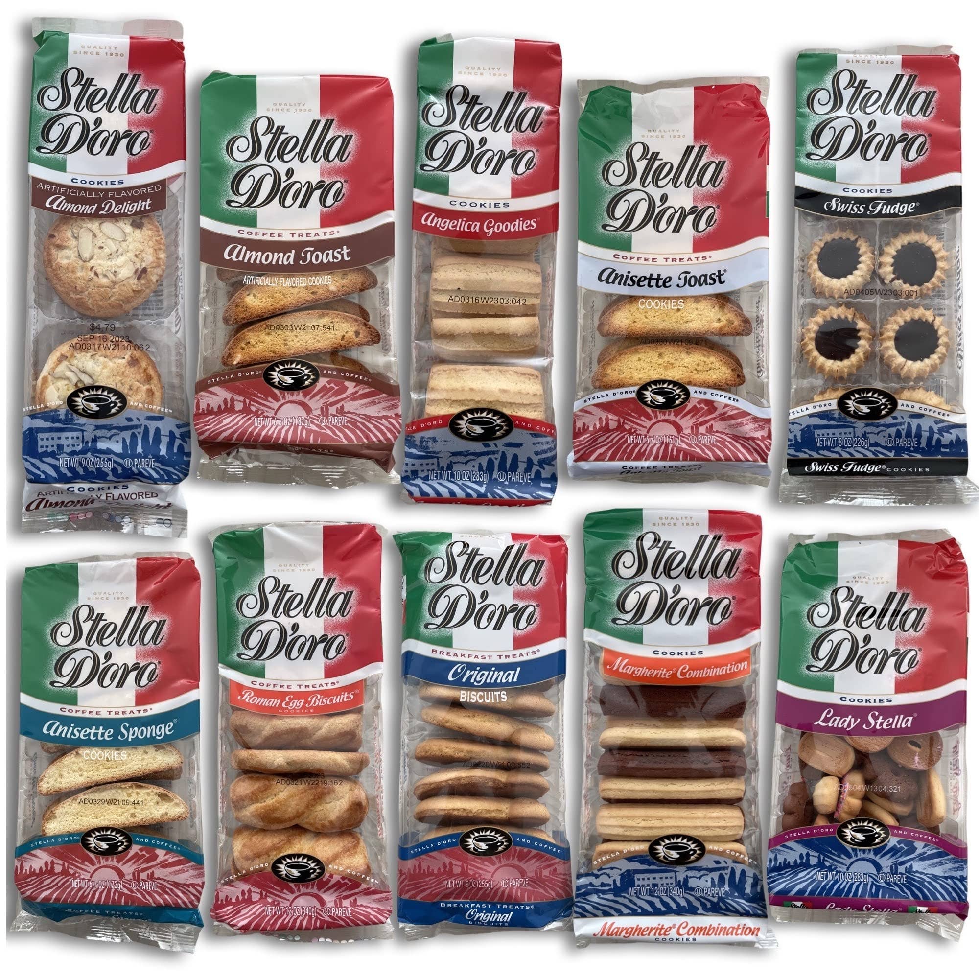 Long Island Candy Factory - Venta al por mayor Galletas - Stella d'Oro Dora Famous Cookie Toast, paquete variado de 10 sabores0
