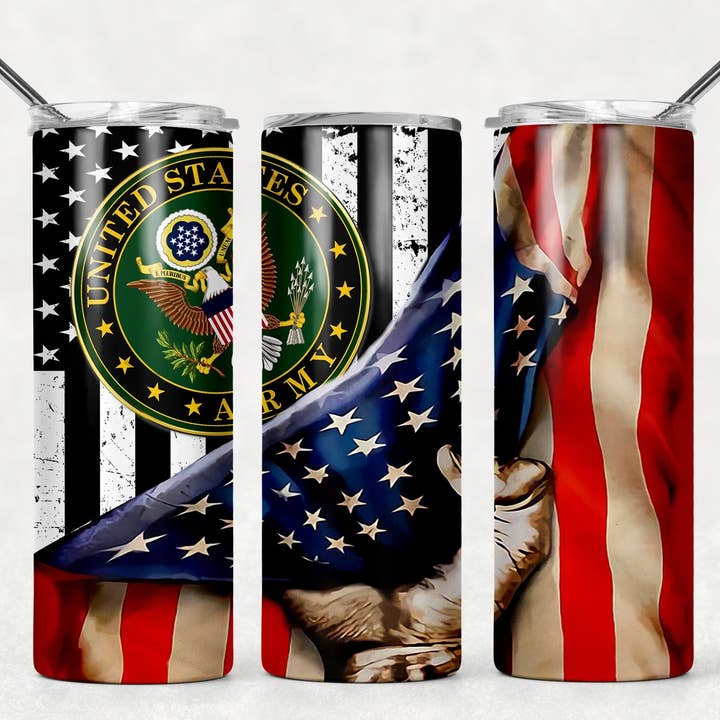 Army Tumbler for wholesale by Eleven 11 Vibes