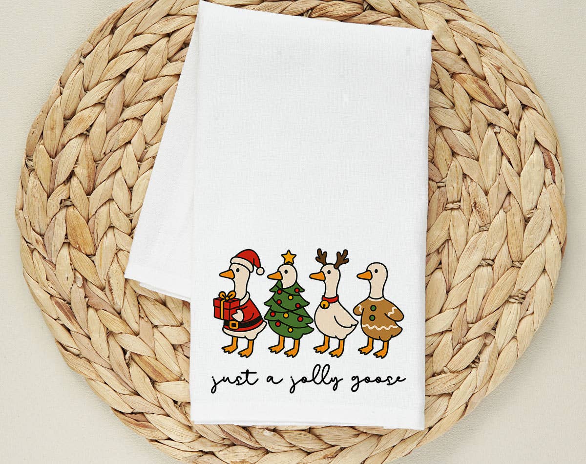 House Of Rodan - Wholesale Tea towel - Just A Jolly Goose Christmas Tis The Season Tea Towel