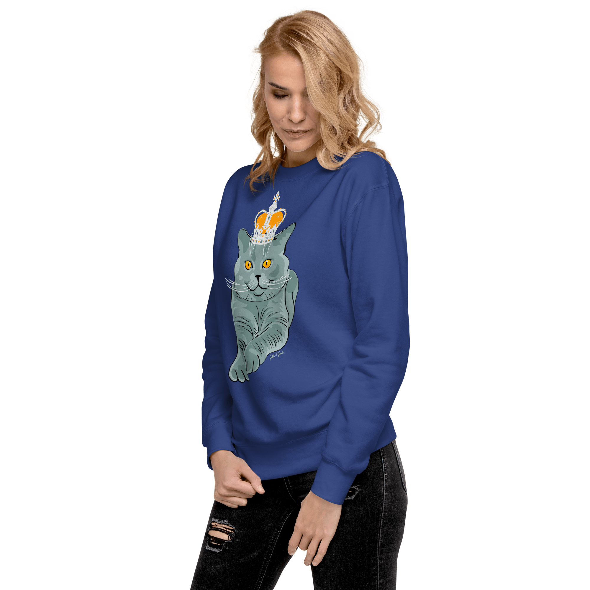 Jolly & Goode - Wholesale Graphic Sweatshirt - Women's - British Blue Premium Sweatshirt7